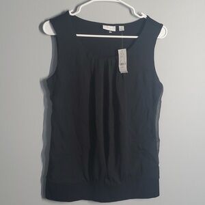 New York & Company top women's size small S black stretch Rayon blend